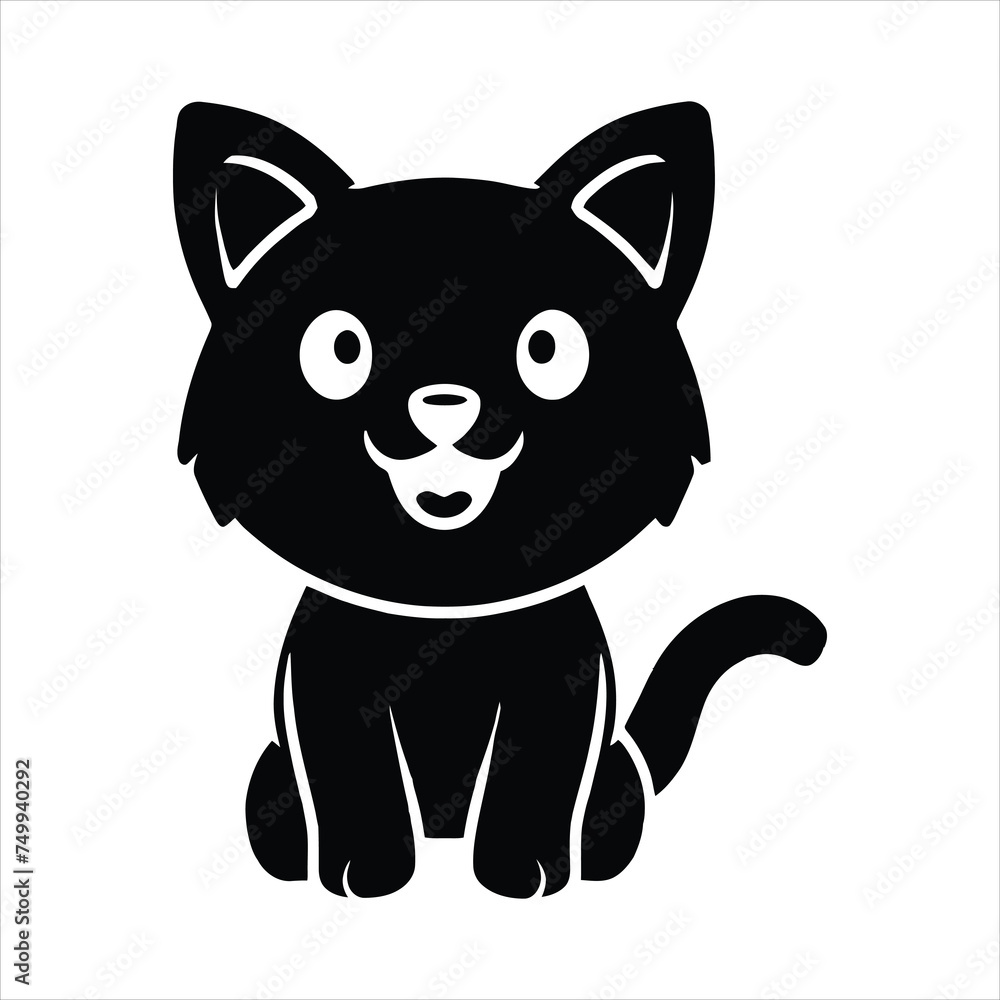 Vector illustration. Silhouettes of black pet animals. Vector illustration. Silhouettes of black pet animals.