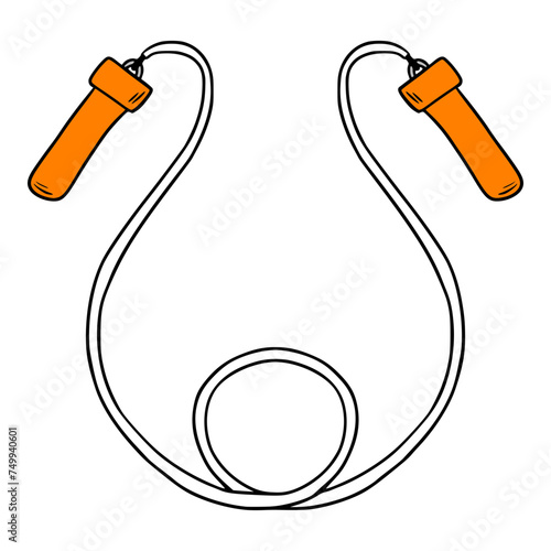 skipping rope illustration hand drawn isolated vector