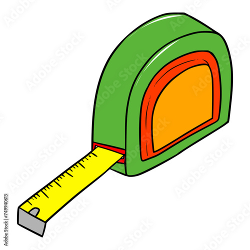 measuring tape illustration hand drawn isolated vector