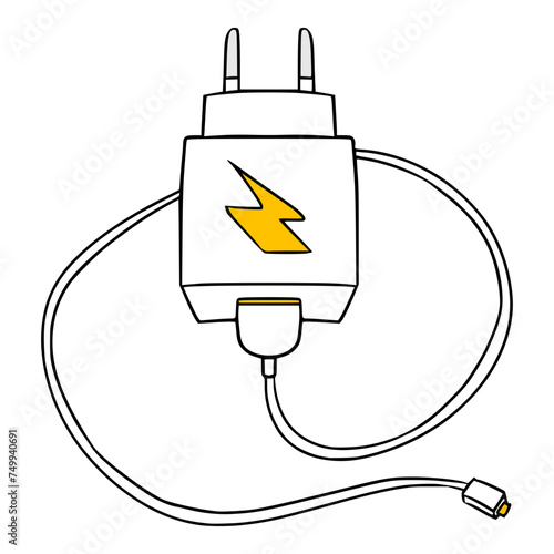 charger illustration hand drawn isolated vector