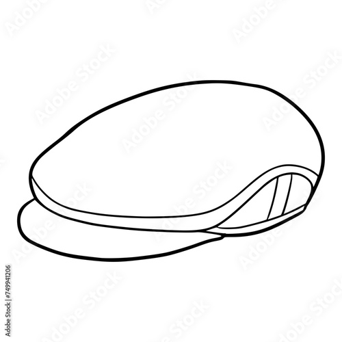 flat cap ivy illustration hand drawn outline isolated vector