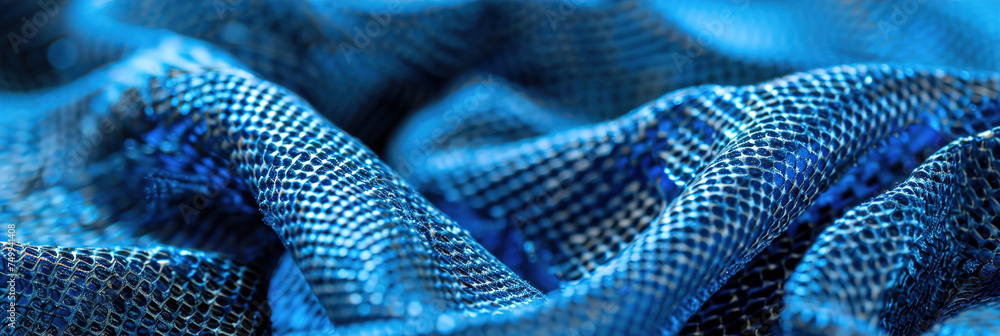 Nanoparticles in textiles create self-repairing fabrics, automatically patching small tears and extending the lifespan of clothing and upholstery. - obrazy, fototapety, plakaty 