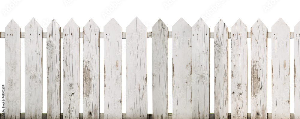 Rustic white wood fence. Transparent background PNG. Farm fence. Ranch fence. Retro, vintage, antique. American style fence. Made of wood. Peeling old paint Rustic white wood fence. Transparent background PNG. Farm fence. Ranch fence. Retro, vintage, antique. American style fence. Made of wood. Peeling old paint