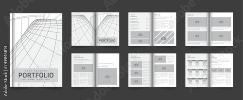 Architecture portfolio or interior portfolio or portfolio design template