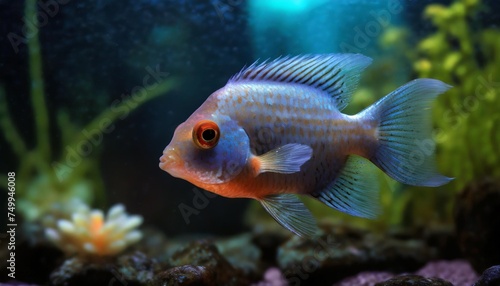 fish psevdotrofeus of socolofi cichlid in the aquarium psevdotrofeus pindani chindongo socolofi