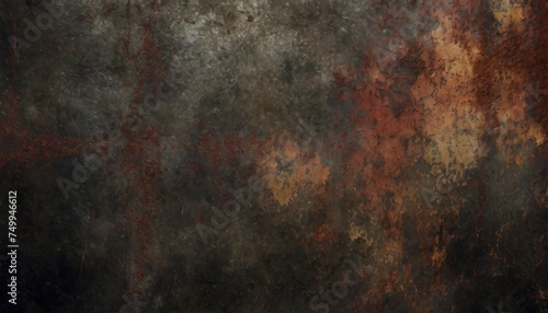 texture of rusted grunge with black background