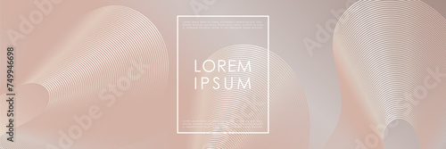 Luxurious beige abstract vector design with a delicate silk effect. Abstract background with wavy lines for decoration, wallpaper, cover design, posters and banners.