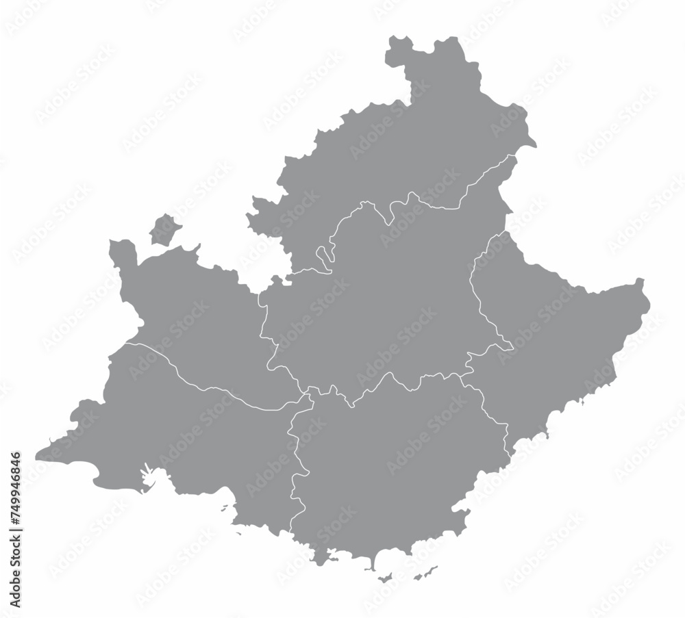 Provence-Alpes-Cote dAzur administrative map