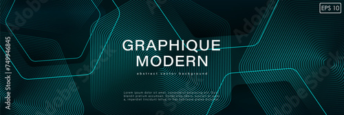 Abstract dark geometric vector background with hexagons. Abstract design for wallpapers, covers, posters and banners.