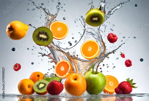 fruit in splash