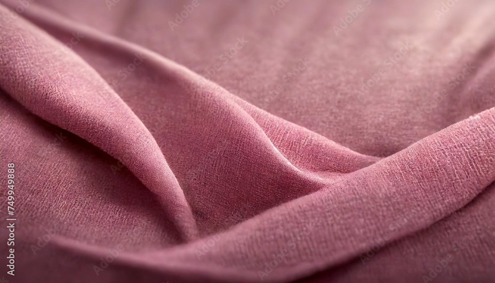 pink linen fabric texture and copy space for valentine background