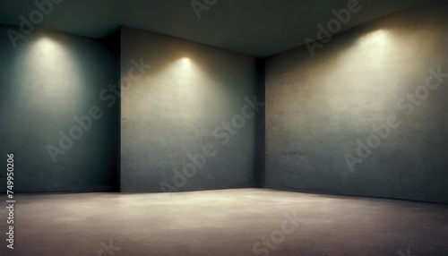 empty room with a wall