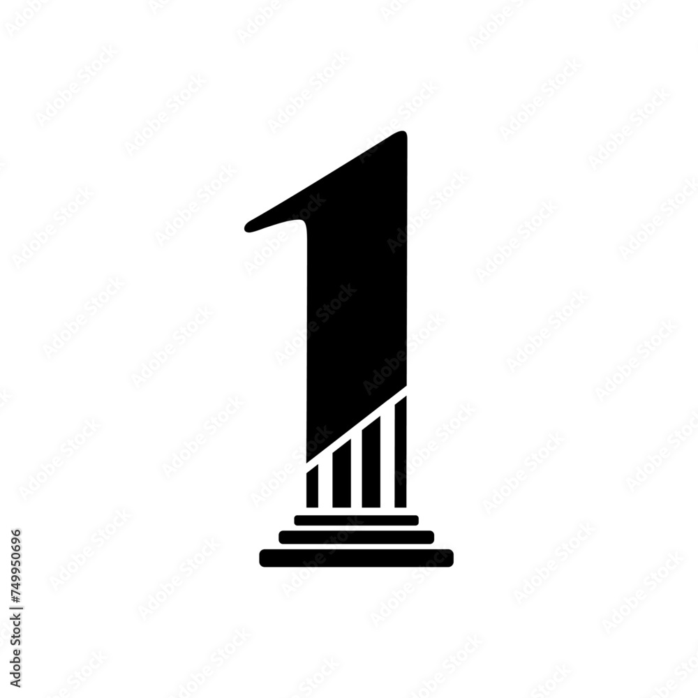 Fototapeta premium Number 1 Pillar Law Logo