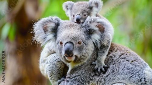 Mother koala with cubs