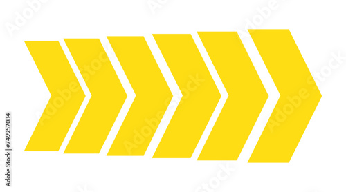 yellow arrow line stripes