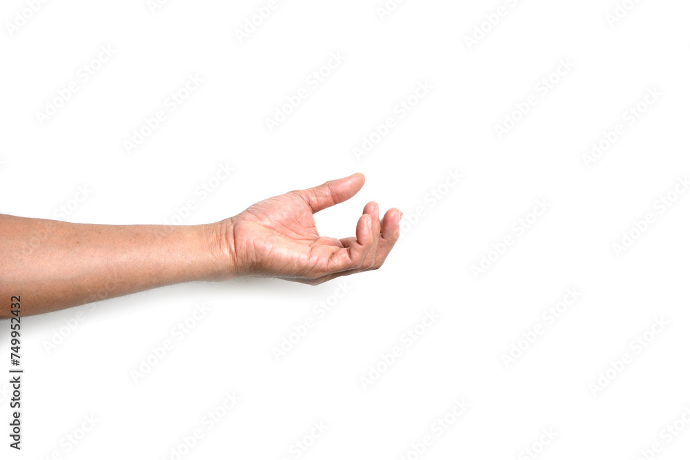 Hand holding isolated on the white background. Hand holding isolated on the white background.