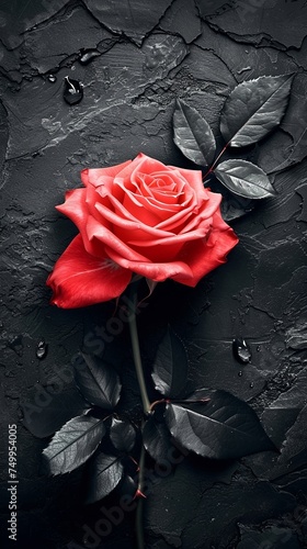 Rose flower black background wallpaper for phone