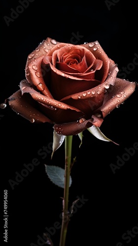 Rose flower black background wallpaper for phone