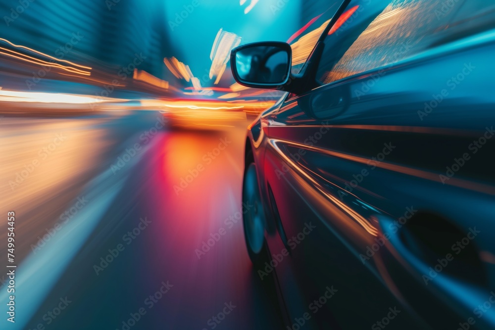 Speed and motion in the city night Speed and motion in the city night