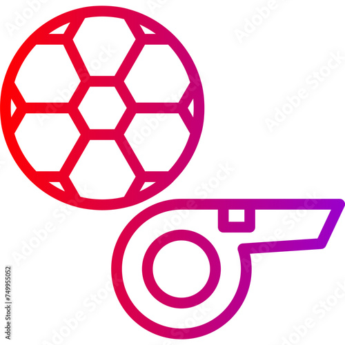 Whistle Vector Line Gradient Icon