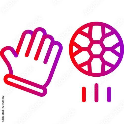 Goalie Vector Line Gradient Icon
