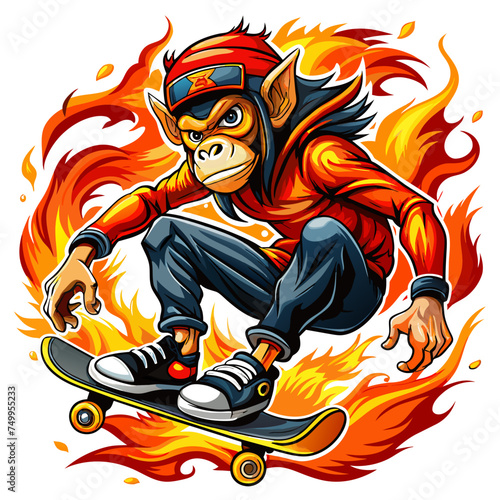 skateboarder in action