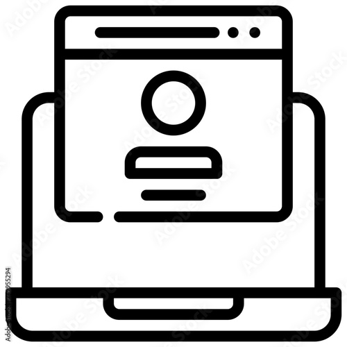 online personal report laptop page simple line