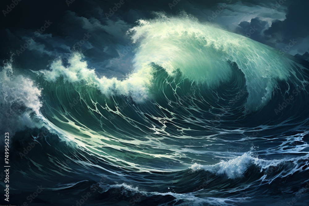 giant tsunami waves, big waves, storms, beautiful, terrible