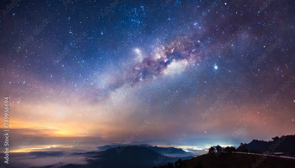 Fototapeta premium Beautiful galaxy, cloud of stars, MIlky Way, glorious night sky, space
