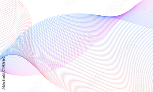 Abstract gradient wavy flowing dynamic smooth curve lines isolated background. Design used for presentation, web design, cover, web, texture, technology, science, data, music, magazine.