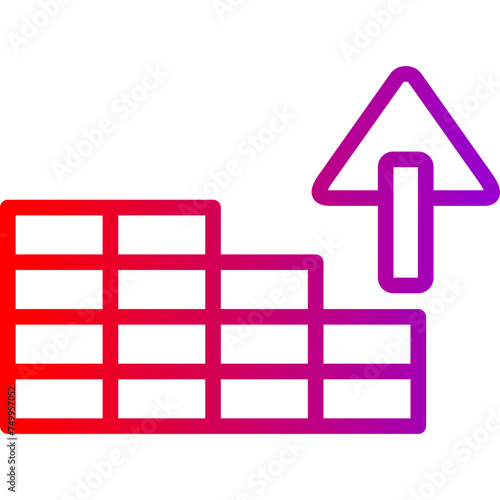 Trowel Vector Line Gradient Icon