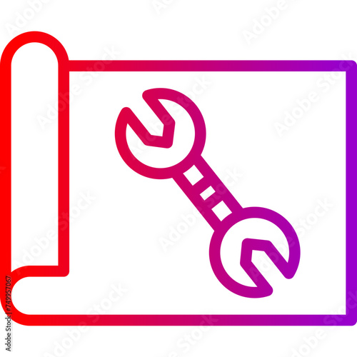 Planning Vector Line Gradient Icon