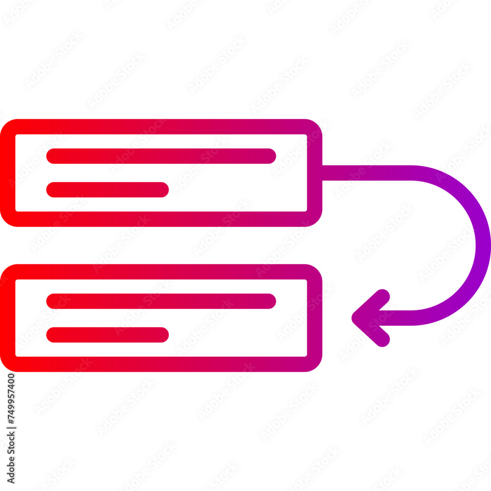 Timeline Vector Line Gradient Icon Timeline Vector Line Gradient Icon