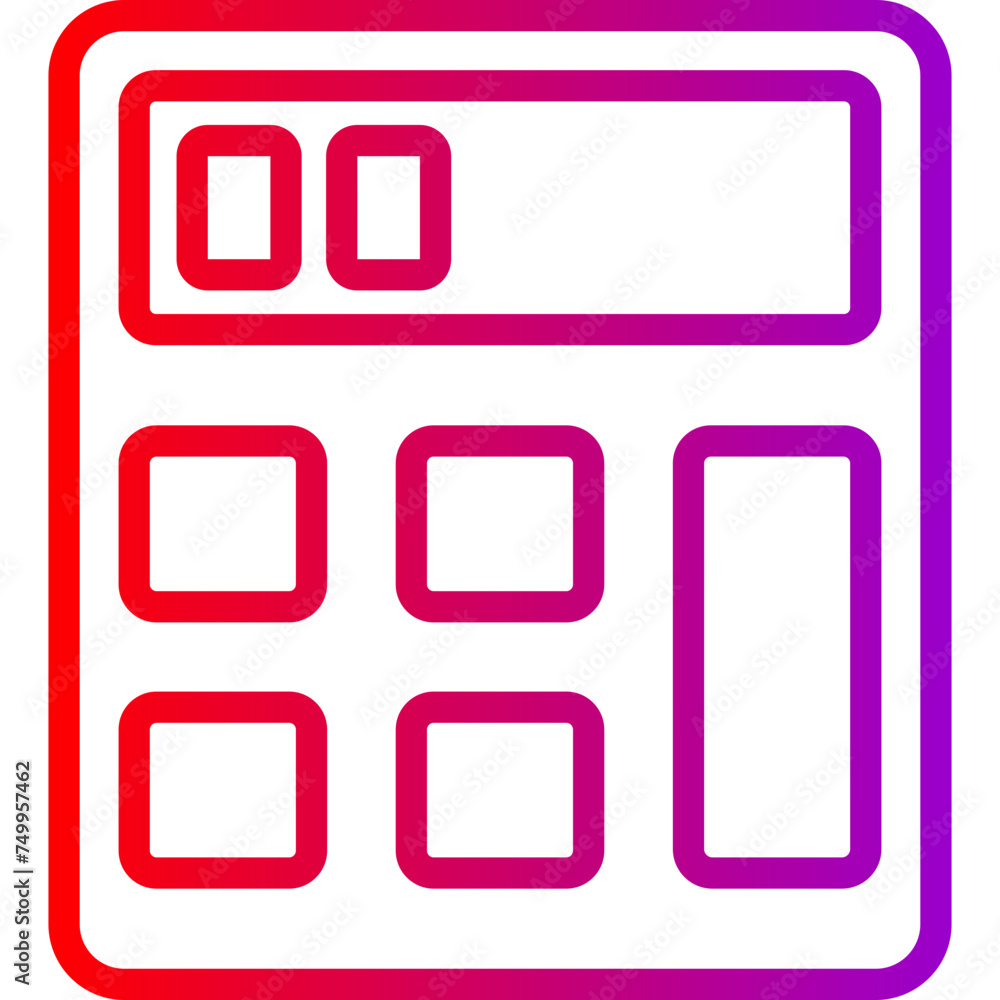Calculator Vector Line Gradient Icon Calculator Vector Line Gradient Icon