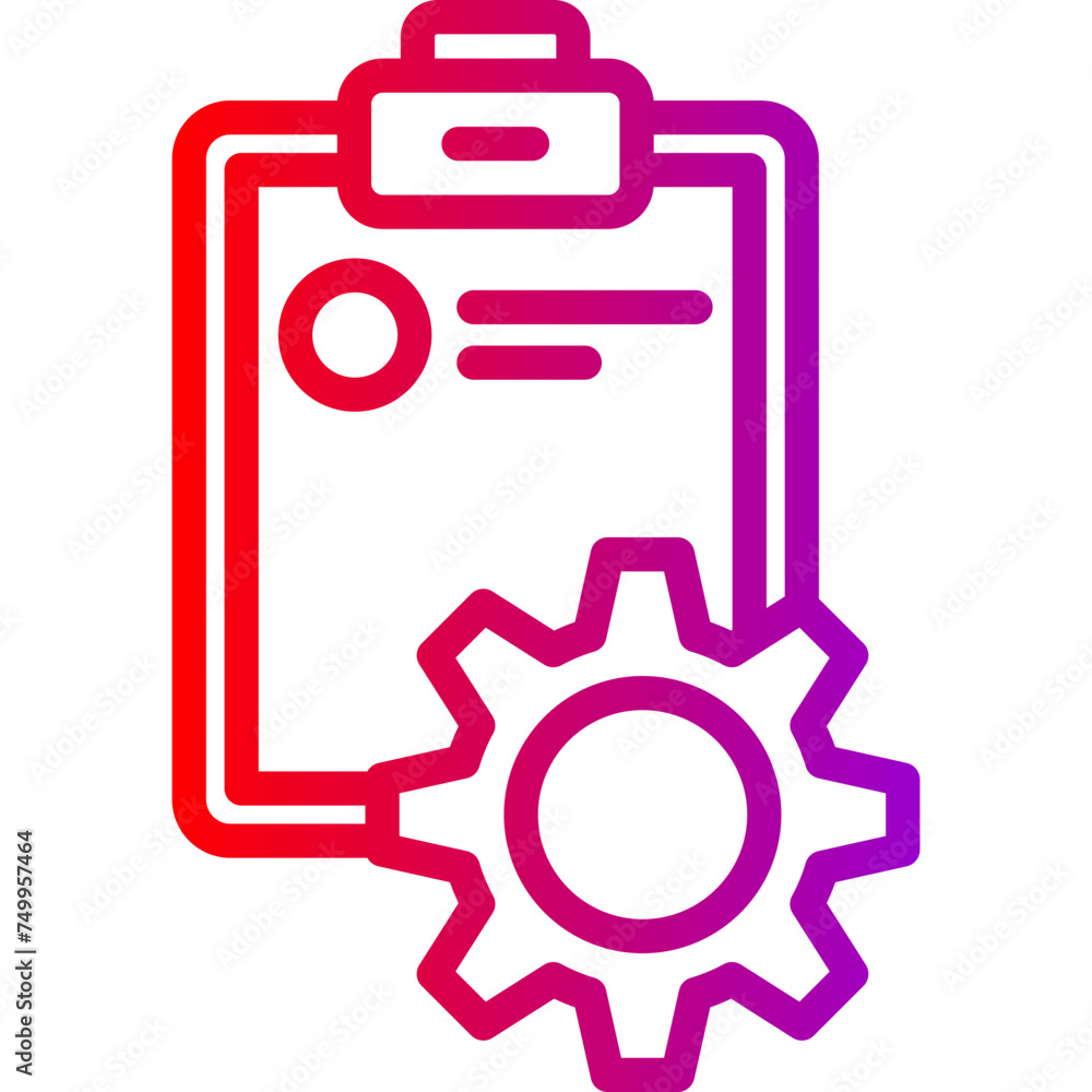 Settings Vector Line Gradient Icon Settings Vector Line Gradient Icon