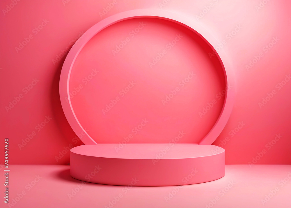 Pink podium winner minimal product display on pink background 3d illustration rendering Pink podium winner minimal product display on pink background 3d illustration rendering
