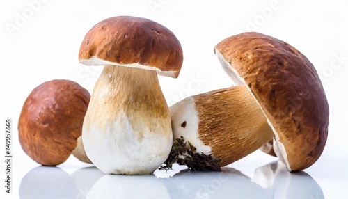 porcini mushroom on white background file contains clipping path