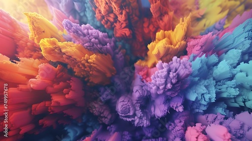 Colorful Paint Explosion Abstract Wallpaper