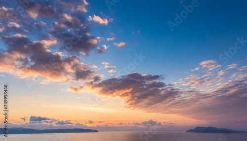 gentle sky clouds background at sunrise time natural colors © Ryan