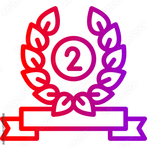 Reward Vector Line Gradient Icon