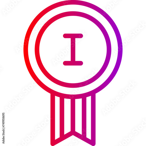 Badge Vector Line Gradient Icon