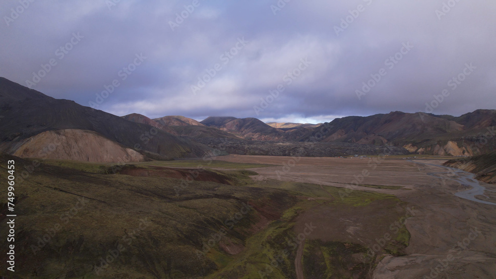 Landmannalaugar is a location in Iceland's Fjallabak Nature Reserve in the Highlands. It is on the edge of the Laugahraun lava field. This lava field was formed by an eruption in 1477.