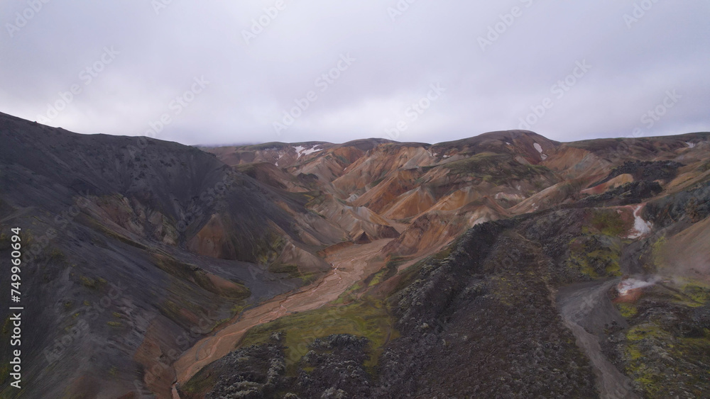 Landmannalaugar is a location in Iceland's Fjallabak Nature Reserve in the Highlands. It is on the edge of the Laugahraun lava field. This lava field was formed by an eruption in 1477.