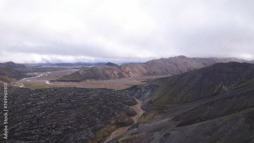 Landmannalaugar is a location in Iceland's Fjallabak Nature Reserve in the Highlands. It is on the edge of the Laugahraun lava field. This lava field was formed by an eruption in 1477.