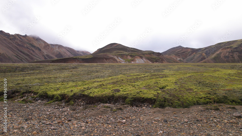 Landmannalaugar is a location in Iceland's Fjallabak Nature Reserve in the Highlands. It is on the edge of the Laugahraun lava field. This lava field was formed by an eruption in 1477.