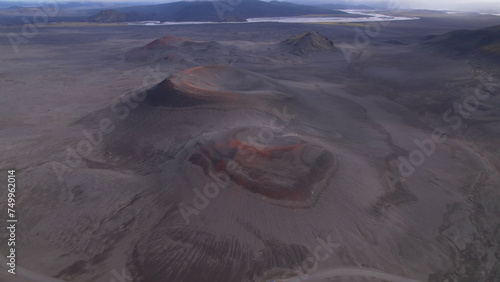 Obraz na płótnie Fjallabak craters in Iceland. Landmannalaugar Black Craters. w salonie