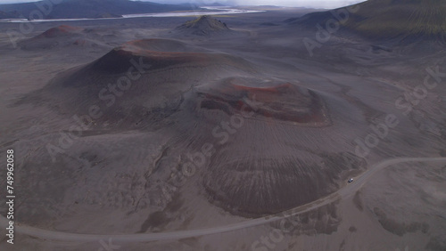 Obraz na płótnie Fjallabak craters in Iceland. Landmannalaugar Black Craters. w salonie