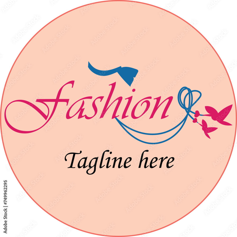 fashion logo design with backgroud fashion logo design with backgroud