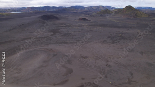 Obraz na płótnie Fjallabak craters in Iceland. Landmannalaugar Black Craters. w salonie