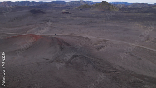 Obraz na płótnie Fjallabak craters in Iceland. Landmannalaugar Black Craters. w salonie